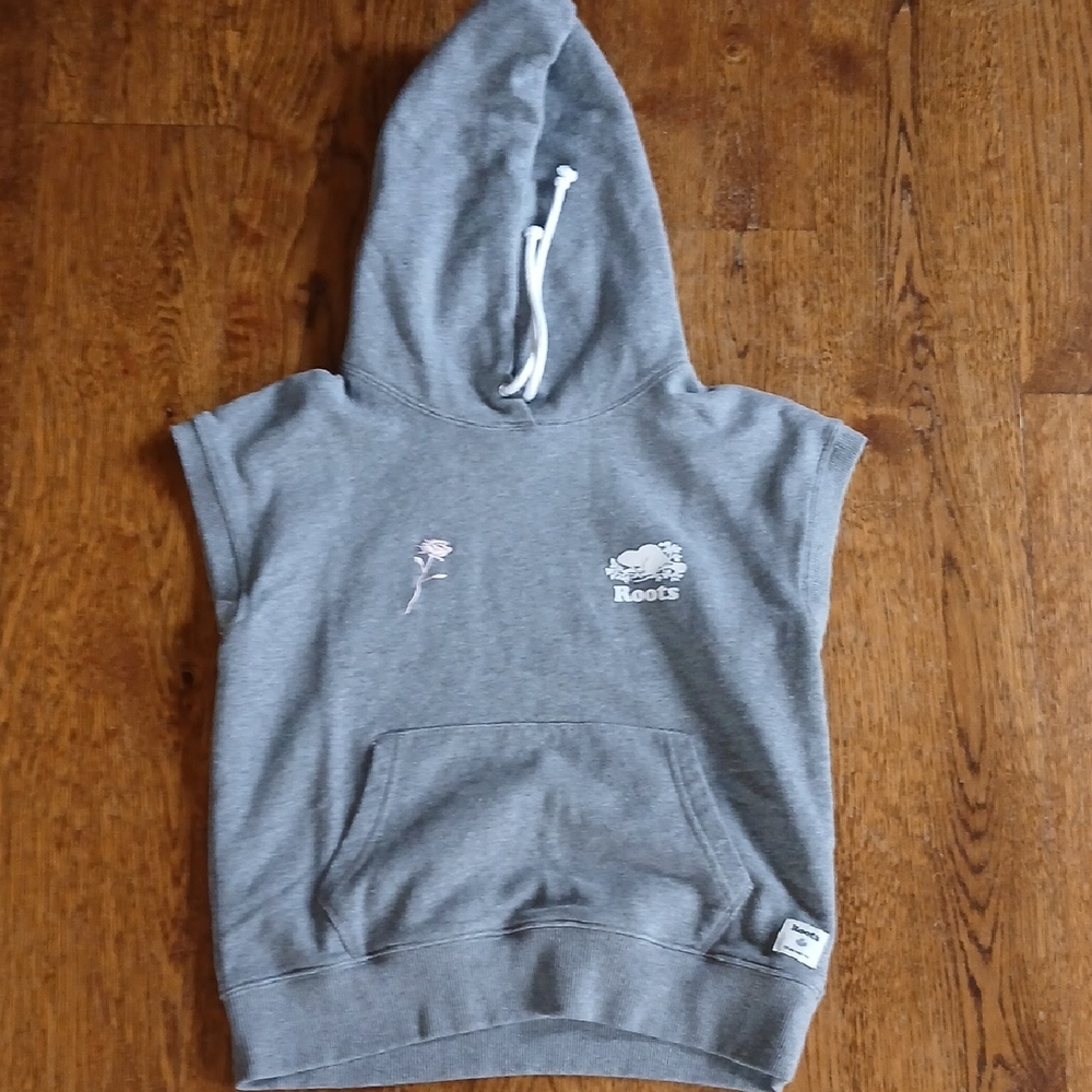 Roots Charcoal Sleeveless Hoodie